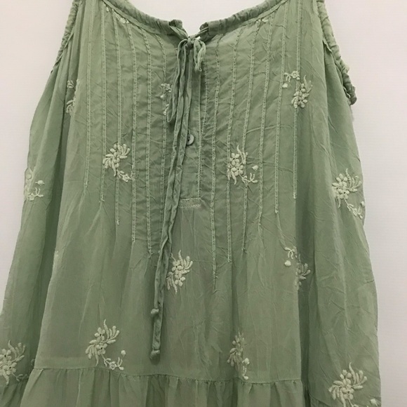 Johnny Was Elegant Green Sleeveless Dress Size XS - Picture 2 of 9